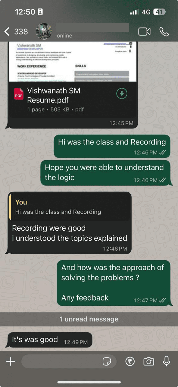 Customer review